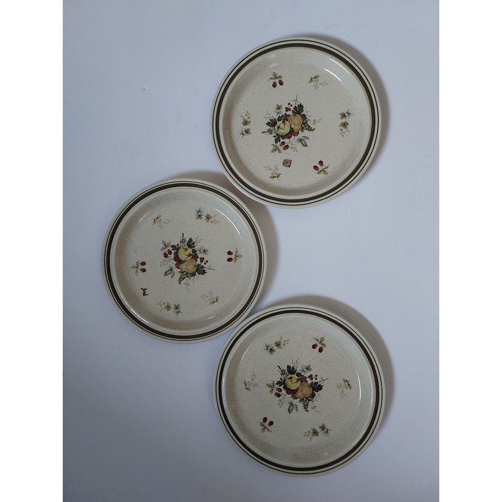 1970s-80s Set (3) Royal Doulton CORNWALL 8.5"  Salad Plates MADE IN ENGLAND